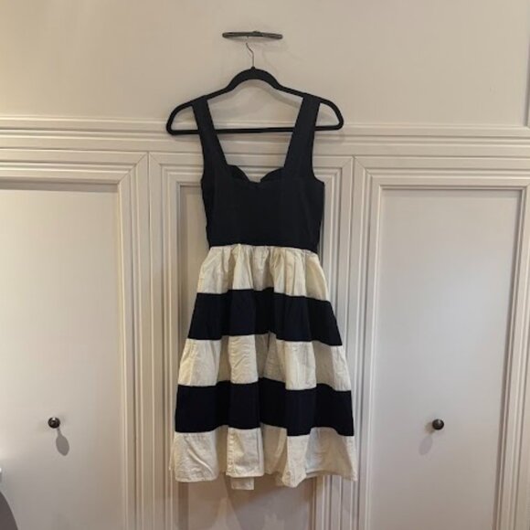 Eshakti Striped Fit-and-Flare Dress Size M - Picture 2 of 4